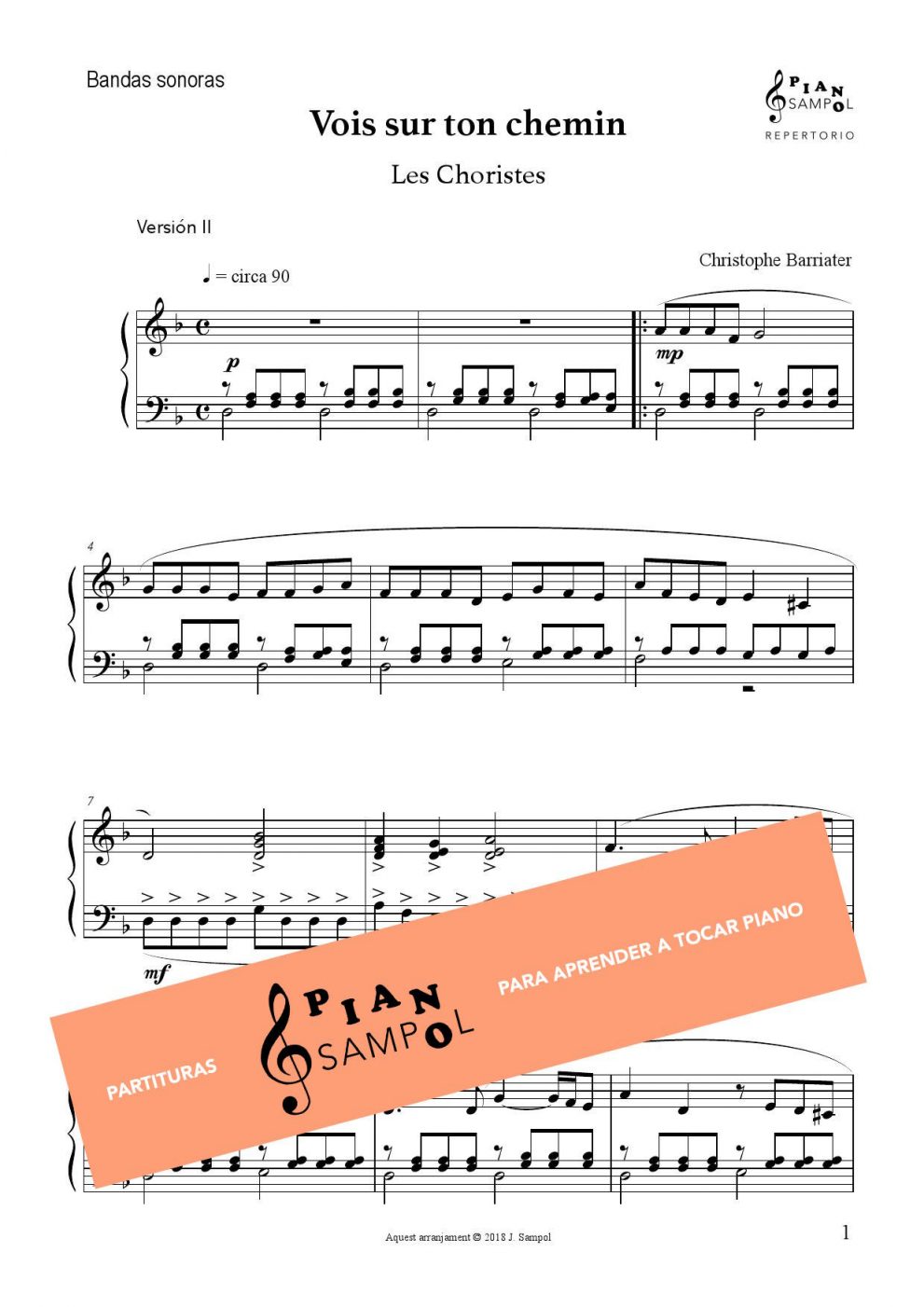 Die Kinder des Monsieur Mathieu Vois sur ton chemin (Leichte Stufe, mit Orchester) (Bruno