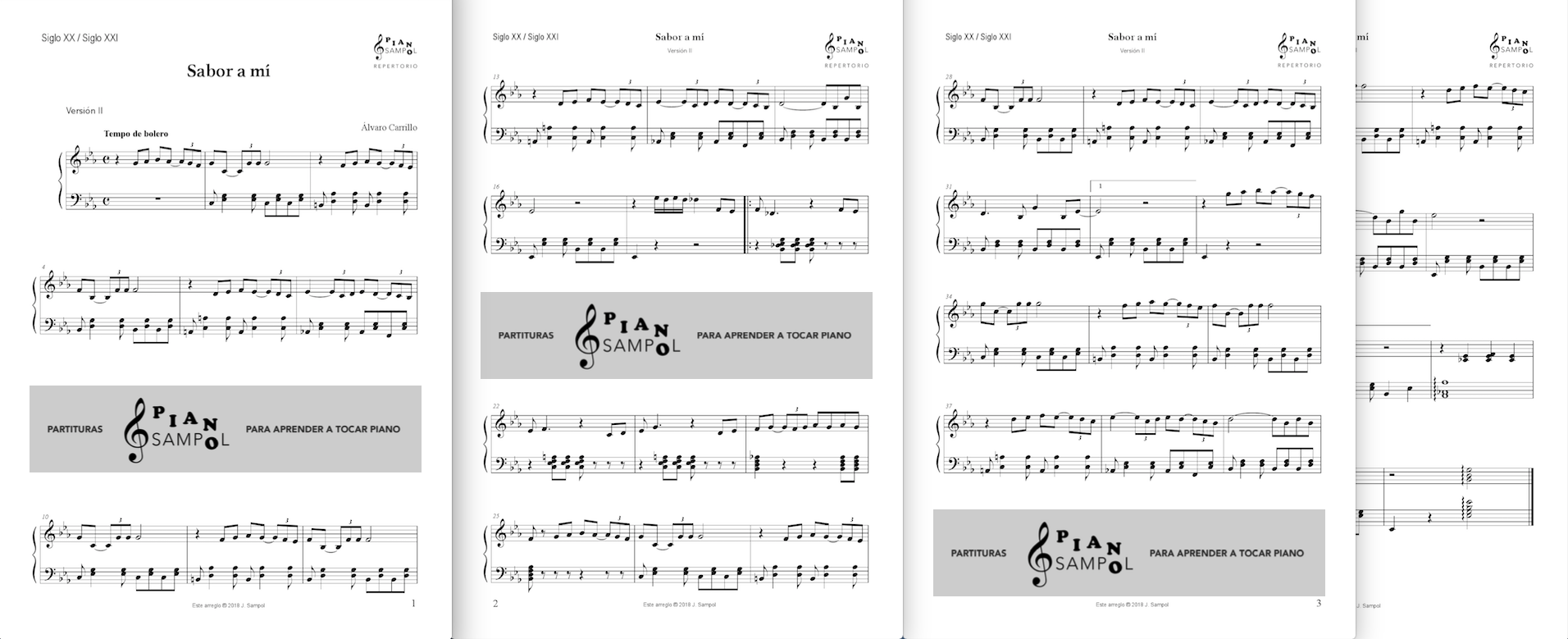Sabor a mí – Material de música
